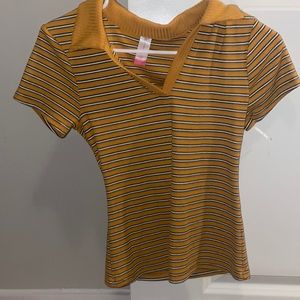 Yellow v neck T-shirt